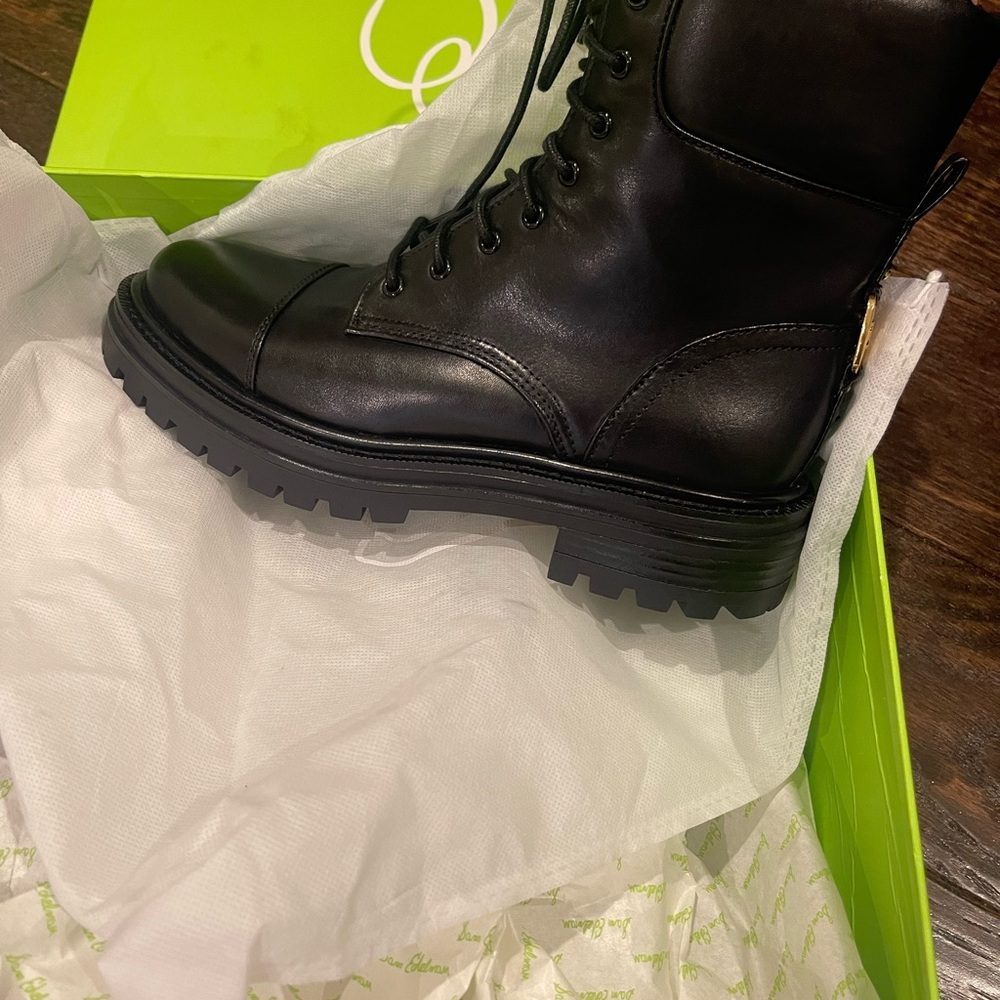 Brand New in box Sam Edelman Aleia black combat boot - Picture 3 of 7